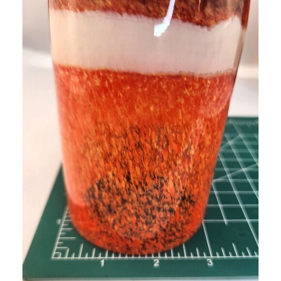 Blown Glass Tumblers Orange Brown 1970s Retro Style Barware Made for Pier One Se - Picture 8 of 9